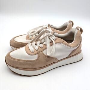 Nordstrom Rkaretha Walking Sneakers Shoes Women's Beige/White Size US8M EU38